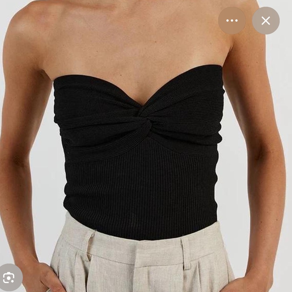 DISSH Anika Twisted Knit Top - Black